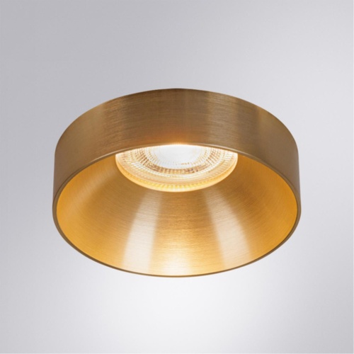 Точечный встраиваемый светильник Arte lamp A1240PL-1SG Светильник потолочный встраиваемый RAMO для MR16 Ø85x48мм матовое золото IP20 монтаж Ø70мм