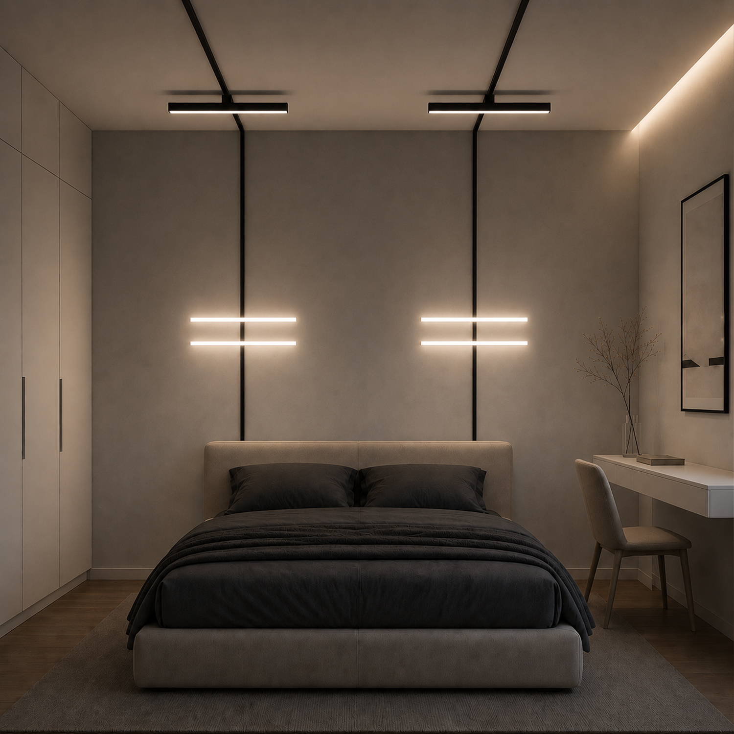 ST802.436.12 Магнитный трековый светильник Черный LED 1*12W 3000K 700Lm Ra>90 120° IP20 L405xW22,5xH СКАЙЛАЙН 48V