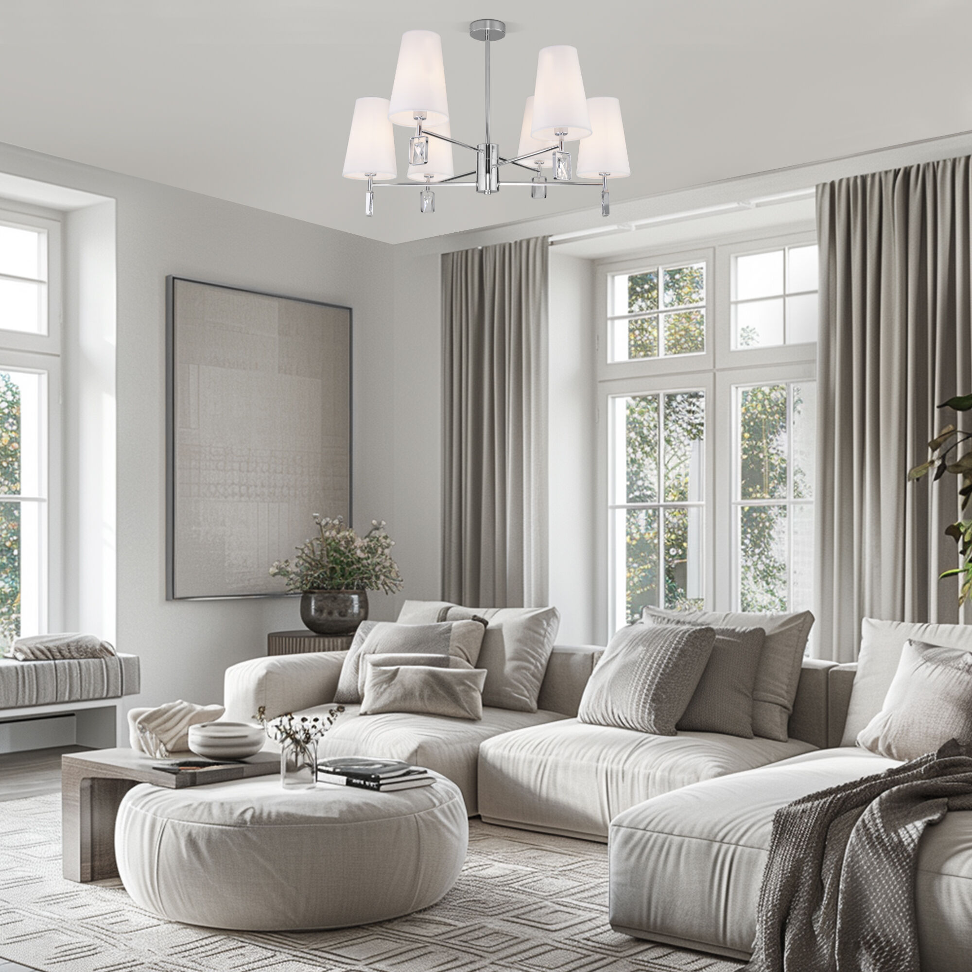 Потолочный светильник Eurosvet 60137/6 хром