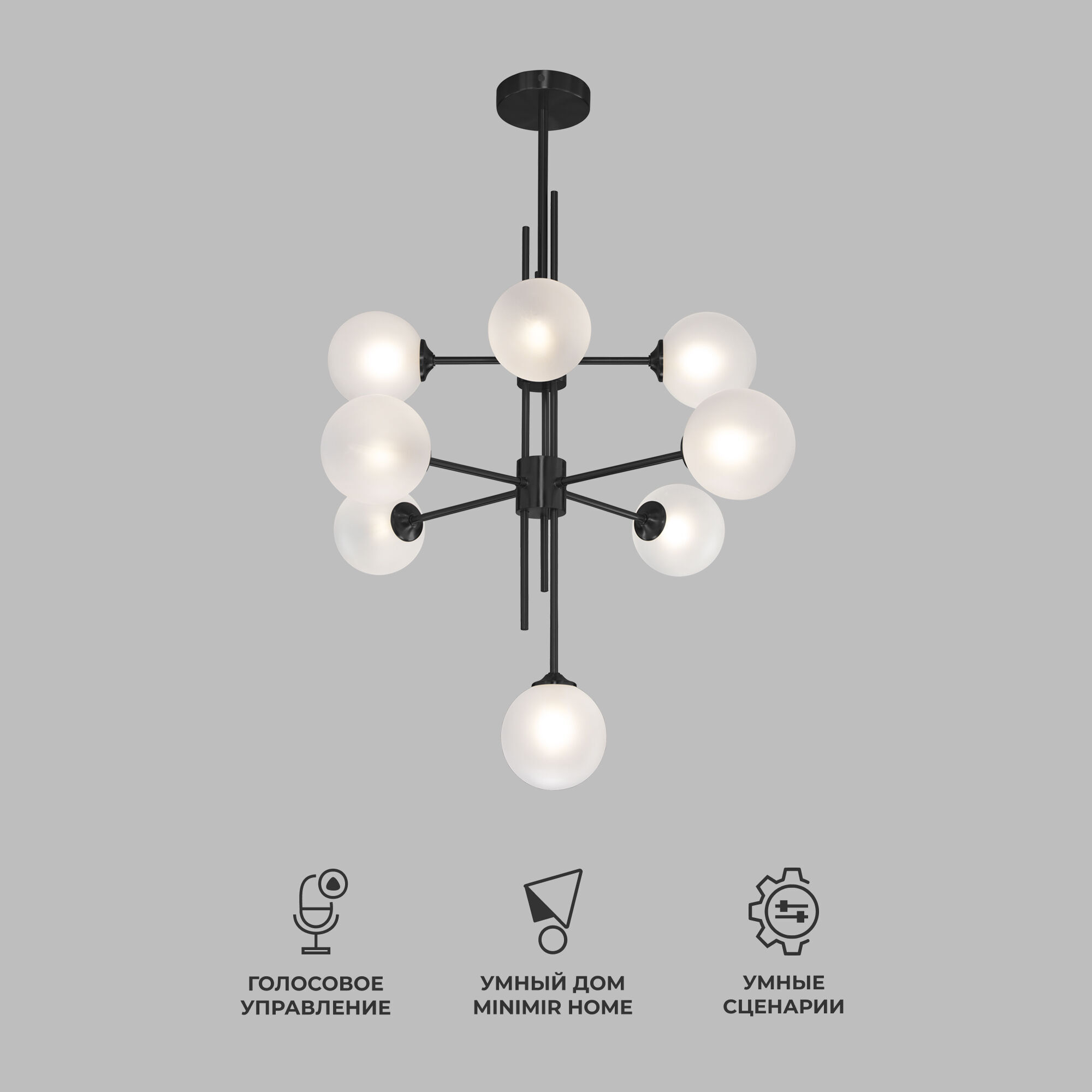 Потолочный светильник Eurosvet 50383 черный Smart