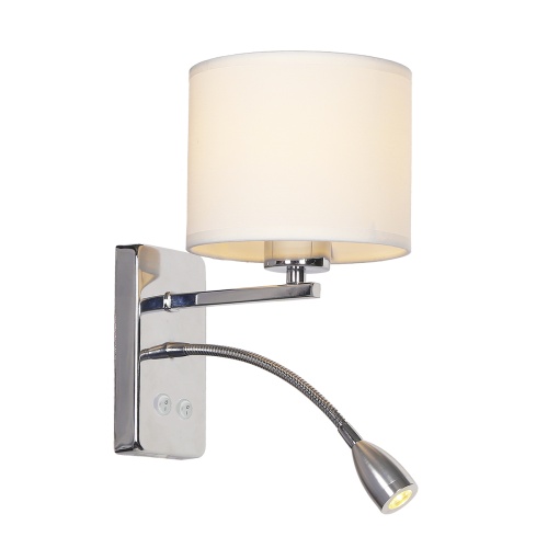 Настенный светильник Escada 552/A LED*1W+E27*60W Chrome/White