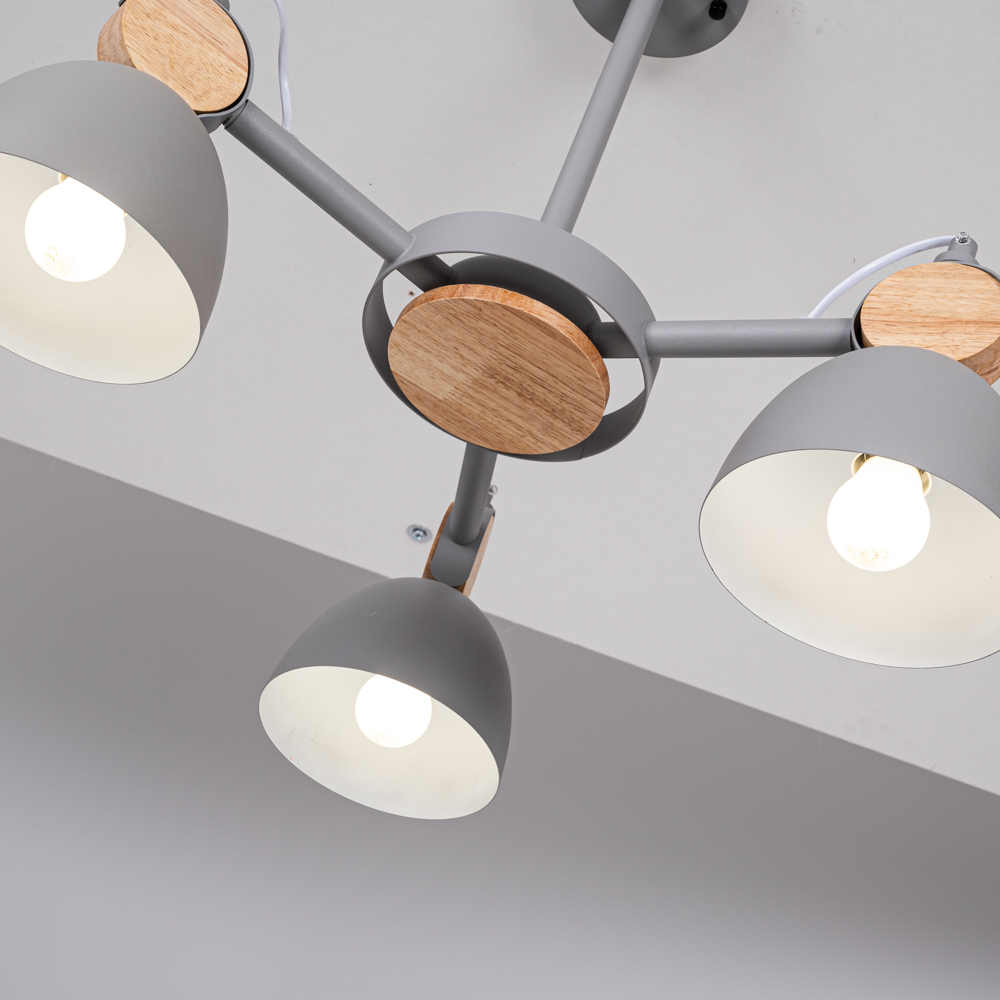 Люстра на штанге ROLLA 3 Gray 101991-26