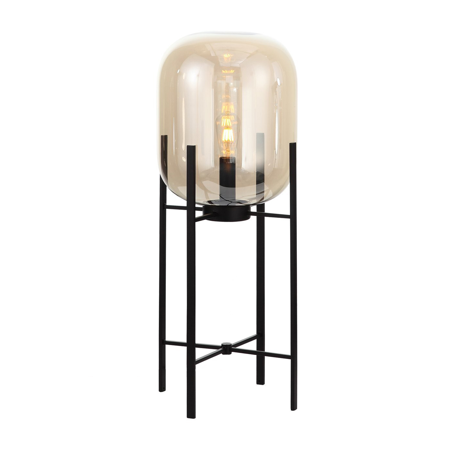 SL1050.515.01 Торшер ST-Luce Черный/Коньячный E27 1*40W (из 2-х коробок) БУРАСКА