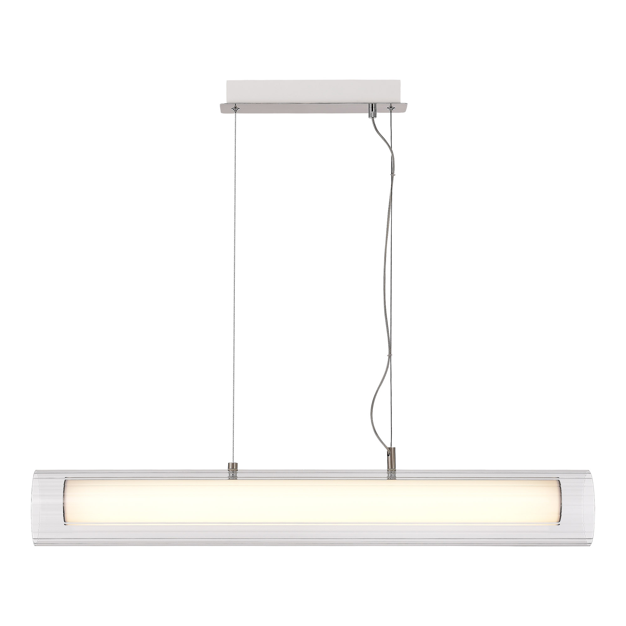 SL2010.103.01 Светильник подвесной ST-Luce Никель/Белый, Прозрачный LED 1*33W 3000K/4000K ЭНФИС