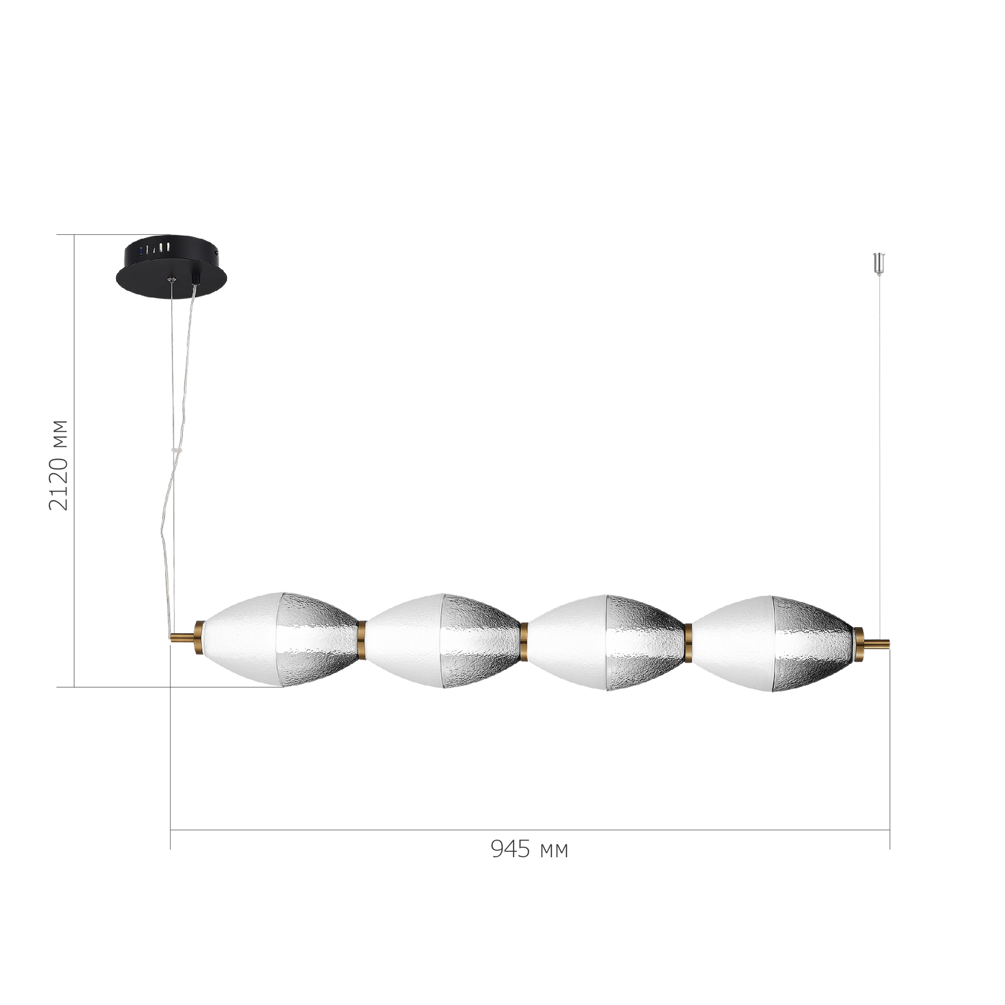 SL6130.403.24 Светильник подвесной ST-Luce Черный/Белый, Дымчатый LED 1*28W 3000K ICE