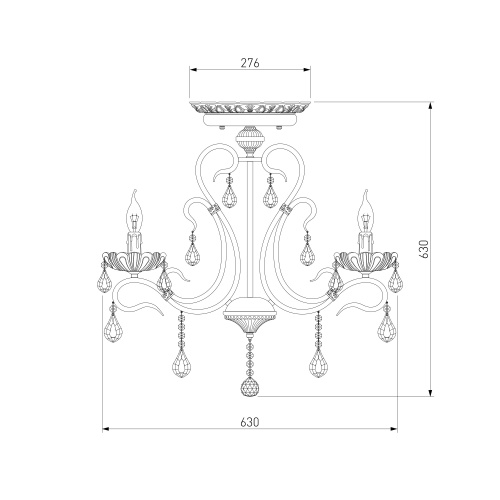Потолочный светильник Eurosvet 12205/6 белый Strotskis