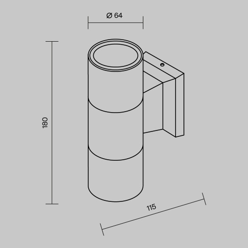 Уличный настенный светильник Outdoor O574WL-02GR