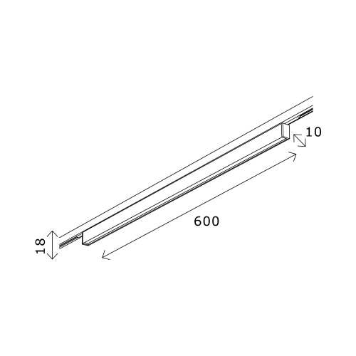 ST665.446.16 Магнитный трековый светильник Черный LED 1*16W 4000K 720Lm Ra&gt;80 36° IP20 L600xW10xH18 SUPER5