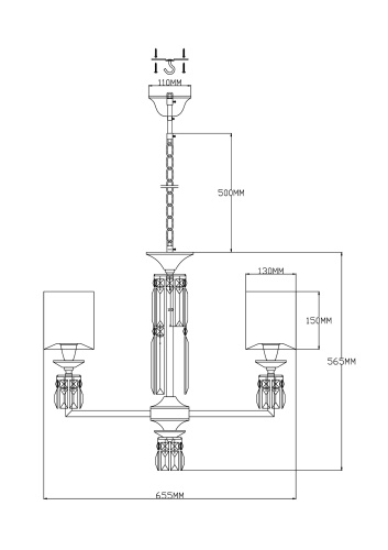 Люстра подвесная Moderli V2691-5P Slam 5*E14*60W