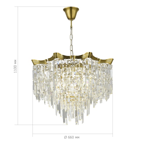 SL1659.303.10 Светильник подвесной ST-Luce Латунь/Прозрачный E14 10*60W OFELIA