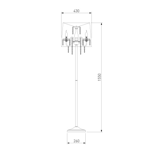 Напольный светильник Eurosvet 2045/3F хром/белый