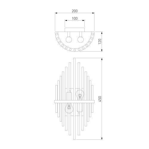 Настенный светильник Bogate's 356/2