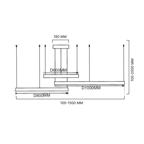 Подвесной светильник CRUISE D60+80+100 207815-26