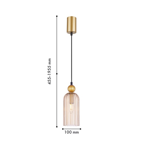 Подвес F-Promo 4365-1P, подвес, D100xH455/1955, 1xE14x40W, excluded