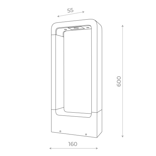 SL9506.405.01 Светильник уличный наземный ST-Luce Черный LED 1*7W 4000K ERTA