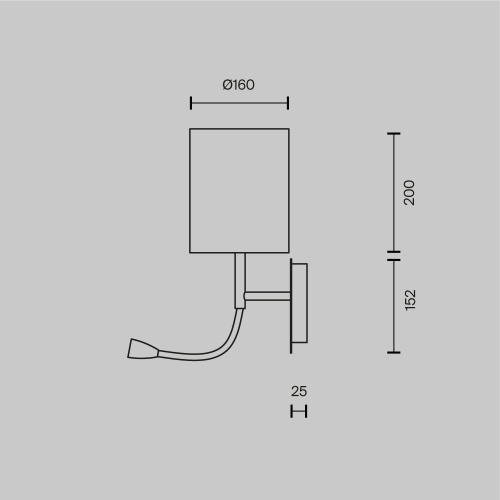 Настенный светильник (бра) Maytoni MOD617WL-01CH