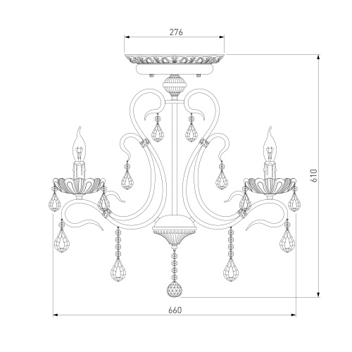 Потолочный светильник Eurosvet 12205/6 белый Strotskis