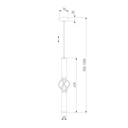 Подвесной светильник Eurosvet 50191/1 LED черный/золото