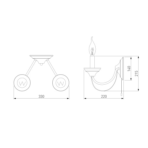 Настенный светильник Eurosvet 60098/2 черный