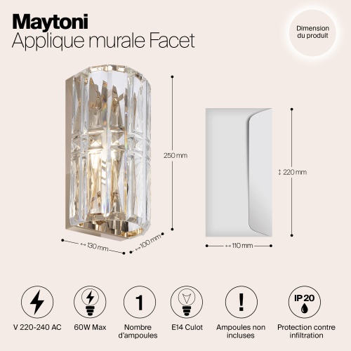 Настенный светильник (бра) Maytoni MOD094WL-01G