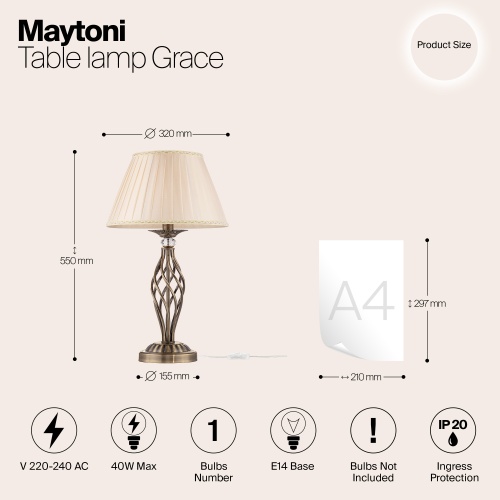 Настольный светильник Maytoni RC247-TL-01-R