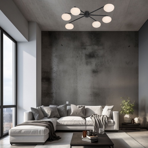 Потолочный светильник Eurosvet 70220/6 черный Smart