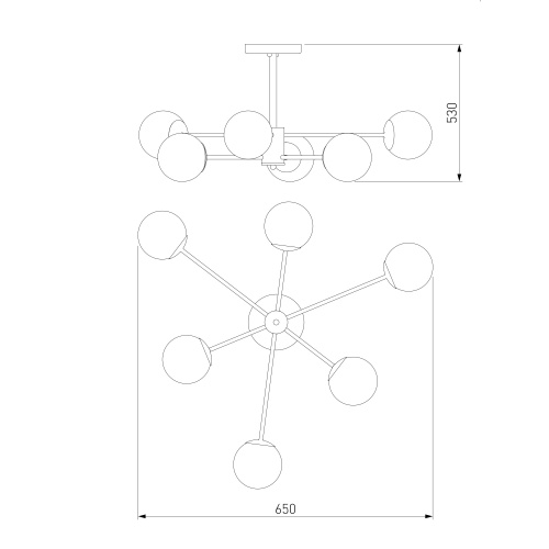 Потолочный светильник Eurosvet 30166/6 хром