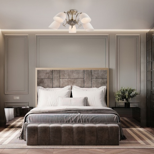 Потолочный светильник Eurosvet 22010/5 античная бронза