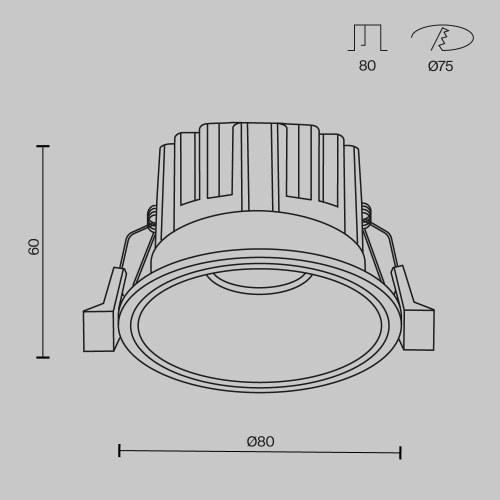 Встраиваемый светильник Technical DL058-12W3K-BS