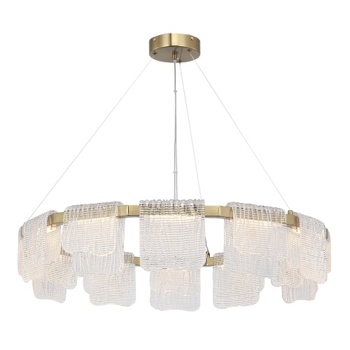 SL6021.203.66 Светильник подвесной ST-Luce золотистый/прозрачный LED 1*66W 3000K VOILE