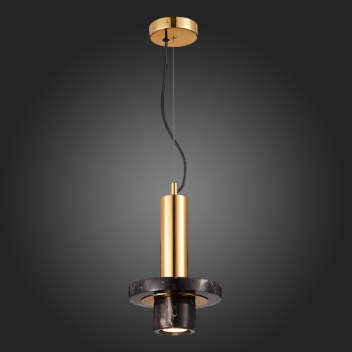 SL1210.403.01 Светильник подвесной ST-Luce Золотистый/Черный GU10 1*5W PIETRA