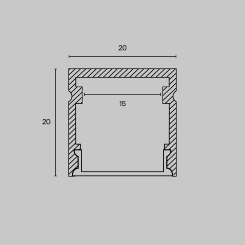 Профиль Led Strip ALM-2020-S-2M