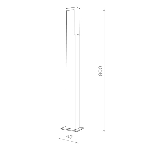 SL096.445.02 Светильник уличный наземный ST-Luce Черный/Белый LED 1*6W 4000K POSTO