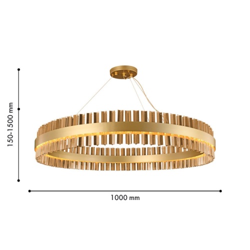Подвесная люстра Favourite 4263-10P, подвесная люстра, D1000xH150/1500, LEDx54W, 4320LM, 4000K, included