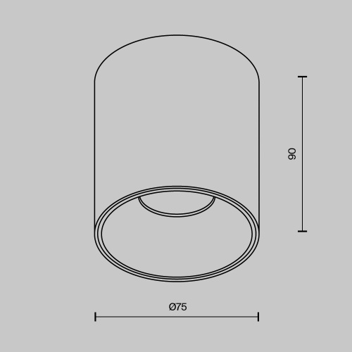 Потолочный светильник Technical C064CL-12W3K-RD-B
