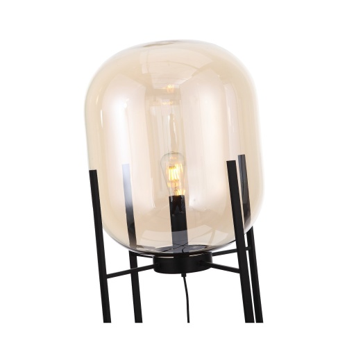 SL1050.525.01 Торшер ST-Luce Черный/Коньячный E27 1*40W (из 2-х коробок) БУРАСКА