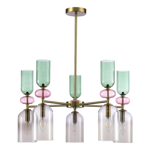 SL2000.202.05 Люстра потолочная ST-Luce Золотистый/Дымчатый E14 5*40W ДЖЕА