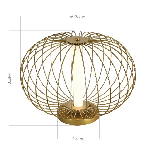 SL6124.204.01 Прикроватная лампа ST-Luce Золотистый/Золотистый LED 1*10W 3000K SLICE