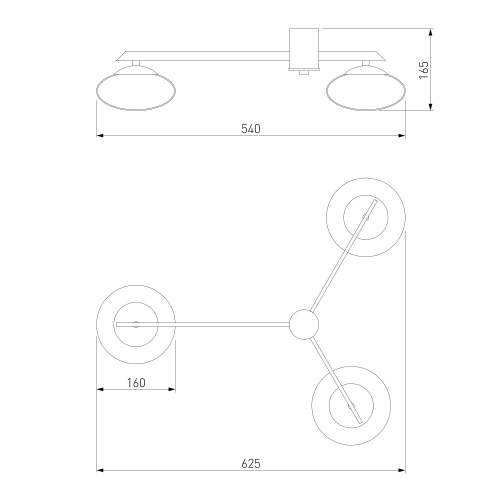 Потолочный светильник Eurosvet 70220/3 черный