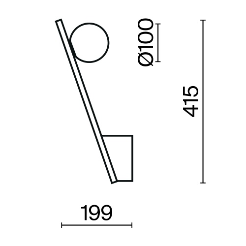 Настенный светильник (бра) Maytoni MOD175WL-01G