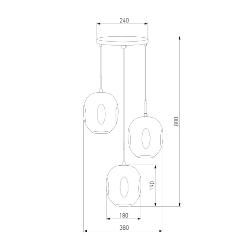 Подвесной светильник Eurosvet 50195/3 черный жемчуг