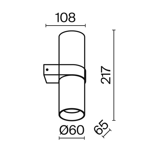 Настенный светильник (бра) Technical C069WL-02MG