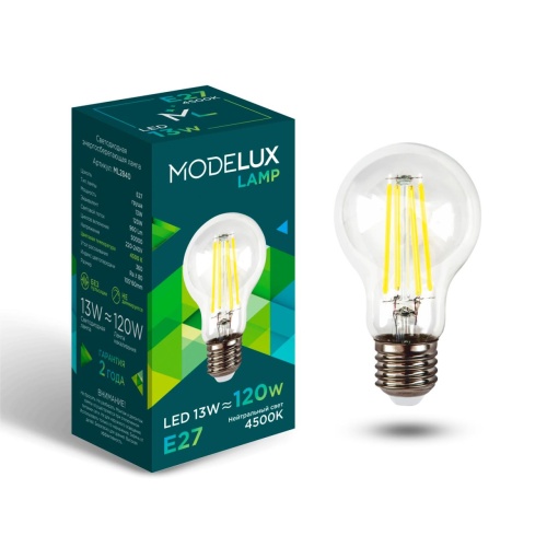 Светодиодная лампа MODELUX ML2840- А60-13W-Е27-4500 clear