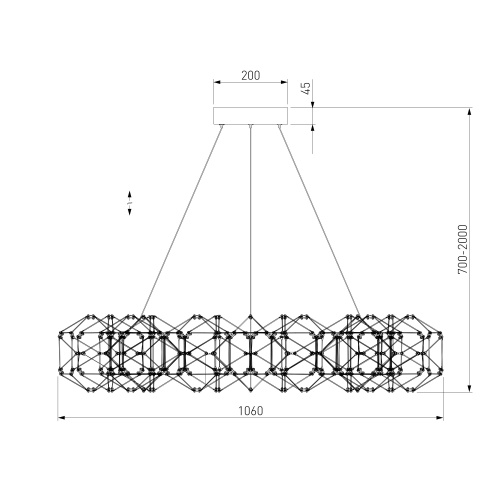  Eurosvet 90369/15/ подвесной светильник/ черный жемчуг