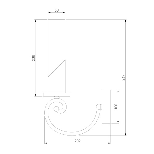 Настенный светильник Eurosvet 60117/1 никель