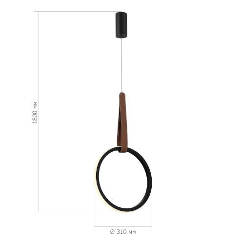 SL6131.403.12 Светильник подвесной ST-Luce Черный/Черный, Терракотовый LED 1*12W 4000K SHAPE