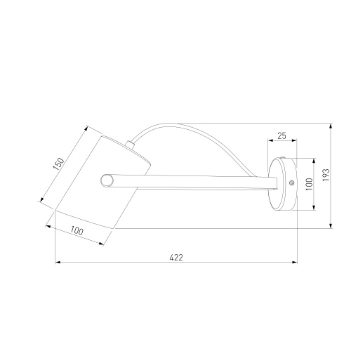 Настенный светильник Eurosvet 20092/1 черный/античная бронза