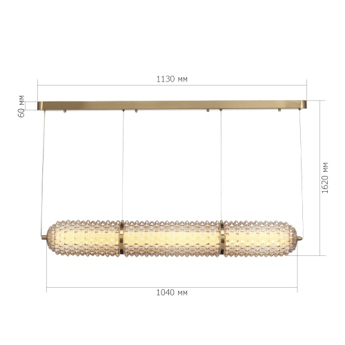 SL6144.313.01 Светильник подвесной ST-Luce латунь/Шампань LED 1*37W 4000K SAGUARO