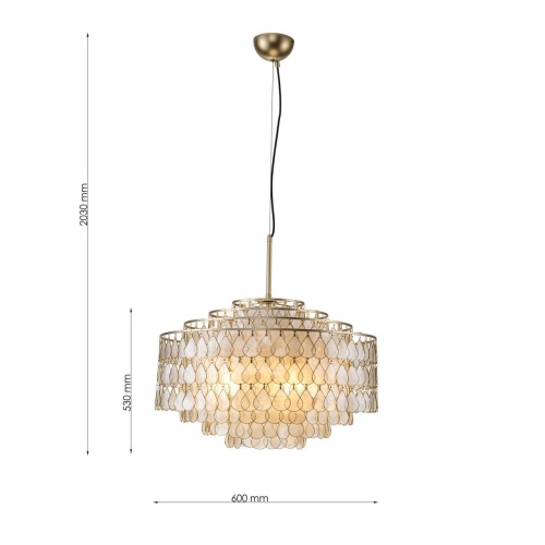 Подвесная люстра Favourite 4763-6P, подвесная люстра, D600xH600/2030, 6xE14x40W, excluded