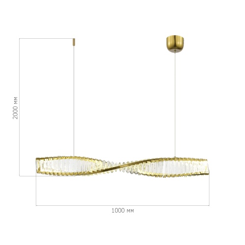 SL6205.323.01 Светильник подвесной ST-Luce Латунь/Прозрачный LED 1*25W 4000K ELICA
